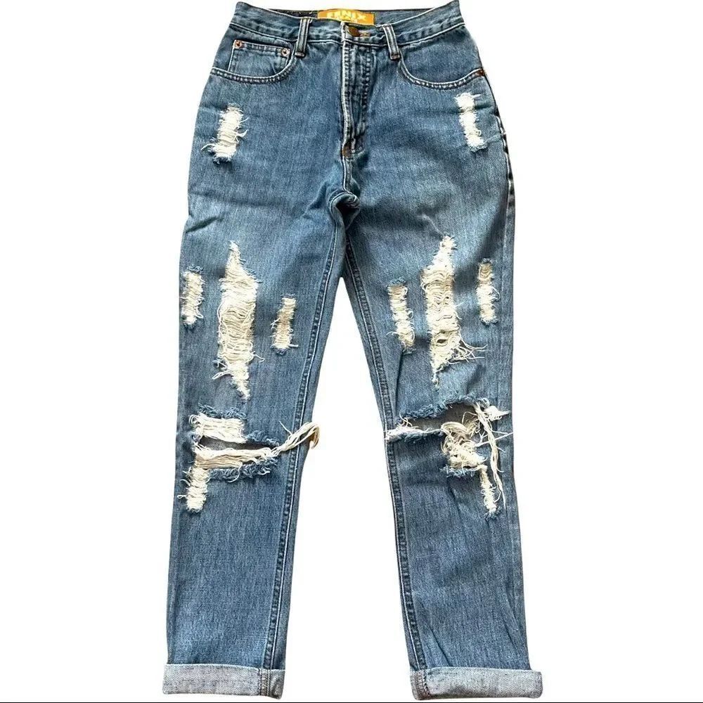Fenix Distressed High-Rise Jeans Size 24